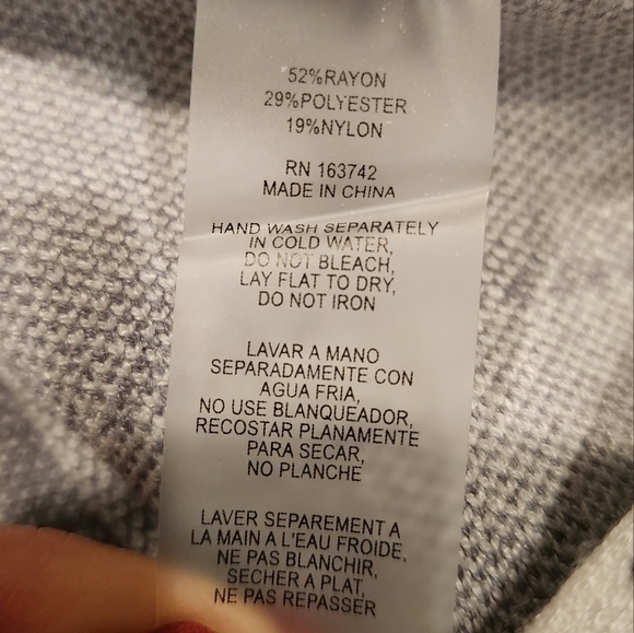 Adrienne Vittadini‎ Gray White Sweater Large - Picture 10 of 13